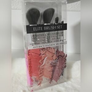 Elite Brush Set - Black and Pink